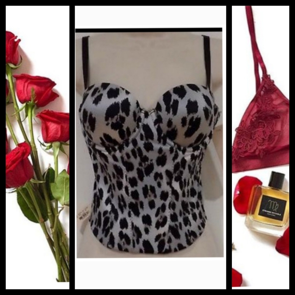 Victoria's Secret Leopard 🐾Bustier Corset Top 36C▪